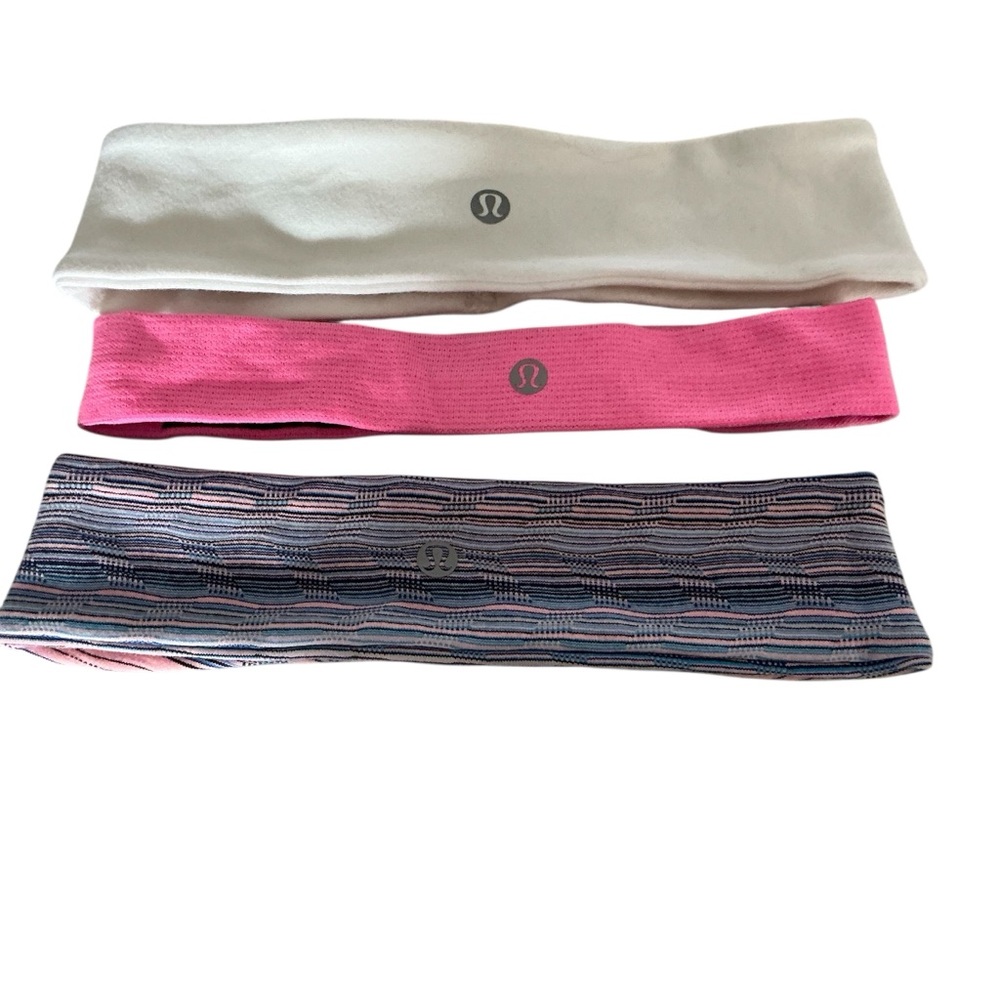 Lululemon Headbands Trio - White ,Pink, Multicolor